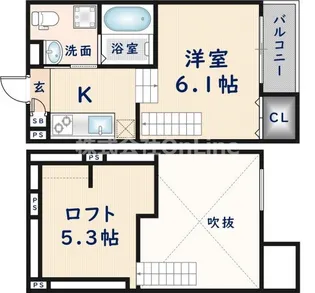 Y&Mアルタイル花園本町【2階】の間取り