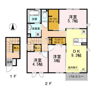 メゾン ル・レーヴ【202号室】の間取り