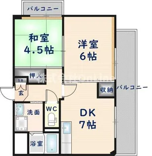 カルム東大阪【4階】の間取り