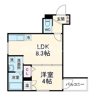 Tre Court東大阪【1階】の間取り