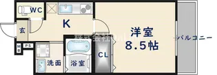 フジパレス俊徳道EAST【2階】の間取り
