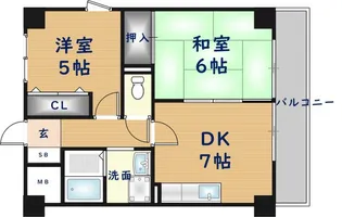 アラモード今里【4階】の間取り