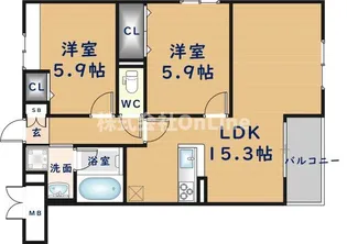 エーデルハイム【1階】の間取り