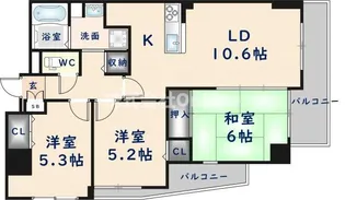 イースタンビル【10階】の間取り