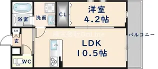 エマイユ鴻池【1階】の間取り