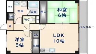 アビタシオン岸田【2階】の間取り