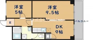 プリンストン布施【5階】の間取り