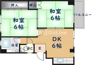向井コーポラス【3階】の間取り