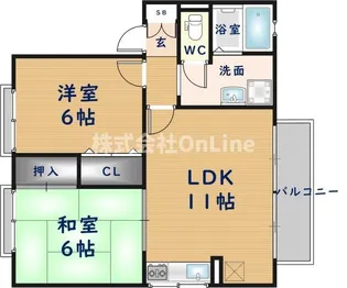 エクセレント山本【2階】の間取り