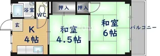 門野マンションB棟【3階】の間取り