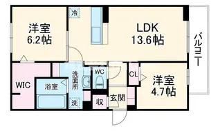 ポルトボヌール【1階】の間取り