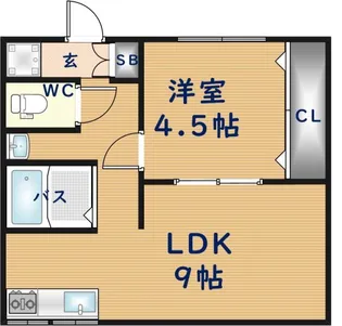 辻野ハイツ【1階】の間取り