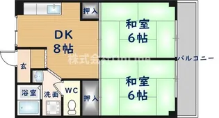 ビューハイム茶の木【306号室】の間取り