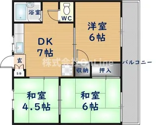 宮脇ハイツ【2階】の間取り