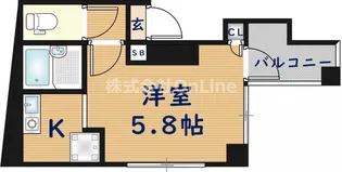 SANTO LALUZ AJIROKITA【6階】の間取り