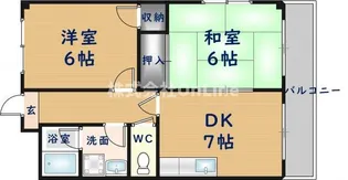 グランドメゾン浅田Ⅱ【2階】の間取り