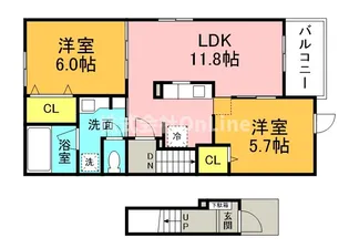 ファミール レイ【2階】の間取り