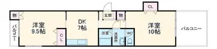 辻ビル【301号室】の間取り