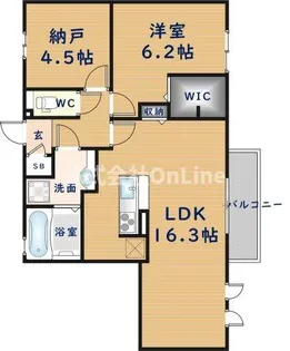 レスペランスA棟【2階】の間取り