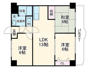 フェルザ長田(旧リヴィエールカンパーニュ)【2階】の間取り