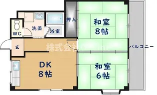 ビートル山本北【1階】の間取り