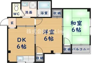 大阪府八尾市山本町北7丁目【マンション】の間取り