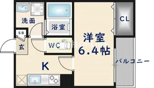 アバンティオ近鉄長瀬【1階】の間取り