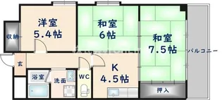 木の国ハイツ【10階】の間取り