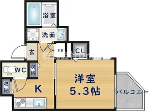 MELDIA長瀬【1階】の間取り