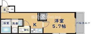 MELDIA長瀬【1階】の間取り