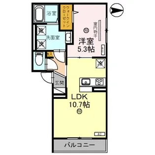 D-room平野Ⅲ【2階】の間取り