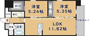 GRANDPASEO SOUTH【10階】の間取り