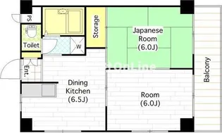 リベラルパレス平野【6階】の間取り
