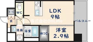 シャテーニュ上本町【7階】の間取り