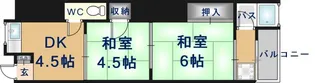 八戸ノ里文化Ⅰ【1階】の間取り
