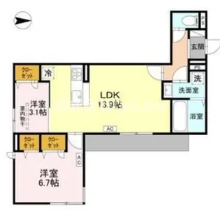 D-ROOM東花園【2階】の間取り