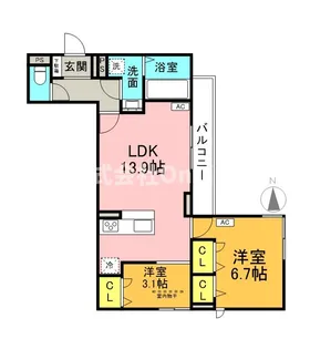D-ROOM東花園【3階】の間取り