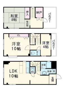 山﨑ビル住居の間取り