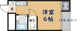 有馬パレス布施【4階】の間取り