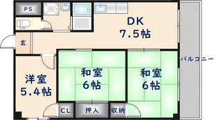ハビタ横沼【2階】の間取り