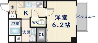 アームスコート若江岩田【3階】の間取り