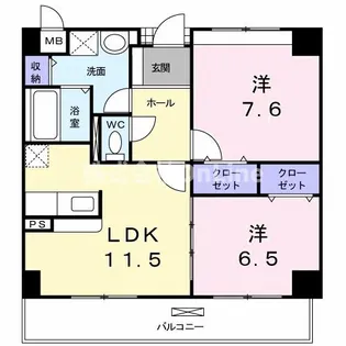 グランデフィオーレ【1階】の間取り