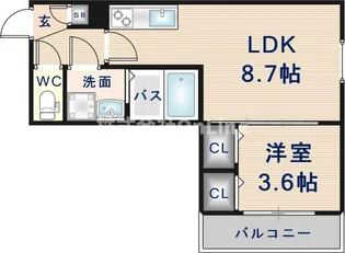 ジーメゾン角田ラシード【1階】の間取り