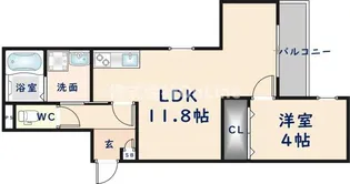 ジーメゾン東大阪寿クラディア【2階】の間取り