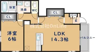 メゾン・ベル・カルムⅠ【1階】の間取り