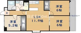 ライゼックス山本【3階】の間取り