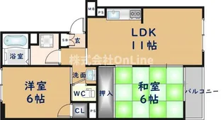 若草ハイツ【2階】の間取り