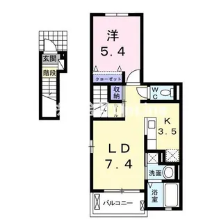 エトワール加美【202号室】の間取り