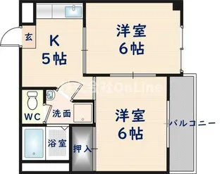 オリエンタル加美【6階】の間取り