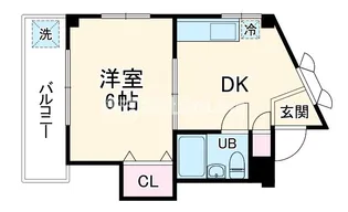 大阪府東大阪市岩田町1丁目【マンション】の間取り